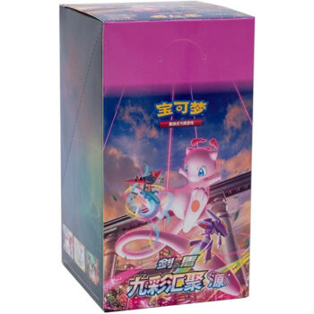 Pokémon 9 Colors Gathering Booster Box (cs4bc) in vereenvoudigd Chinees, met kleurrijke afbeeldingen van verschillende Pokémon. Deze box bevat 24 blister packs, elk met 5 kaarten, ideaal voor verzamelaars en spelers die hun kaarten willen uitbreiden.