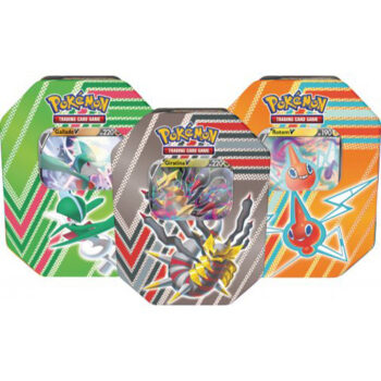 Pokémon TCG Hidden Potential Tins set van 3 - Drie kleurrijke tins met verschillende Pokémon op de deksels, elk met een holografische promo-kaart, vier booster packs en een codekaart voor de Pokémon Trading Card Game Online. Perfect voor verzamelaars en spelers die hun collectie willen uitbreiden en hun strategie willen versterken.
