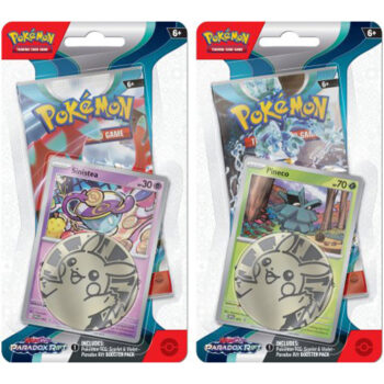 Pokémon Paradox Rift Checklane Blister set met 2 blisters, promo-kaarten en booster packs.
