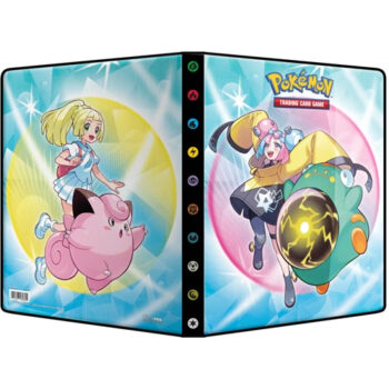 Pokémon Journey Together 9-pocket portfolio van Ultra Pro met kleurrijke illustraties van Pikachu en andere Pokémon.