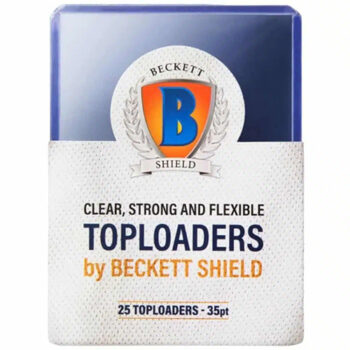 Beckett Shield 35PT toploaders – transparante kaartbeschermers voor standaard TCG-kaarten.