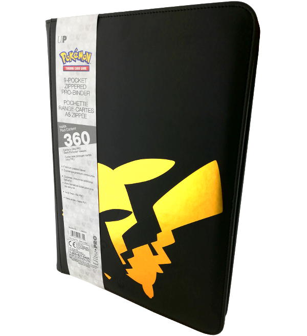 Ultra Pro Elite Series 9-pocket zippered Pokémon-map met Pikachu-design – ideaal voor kaartopslag.