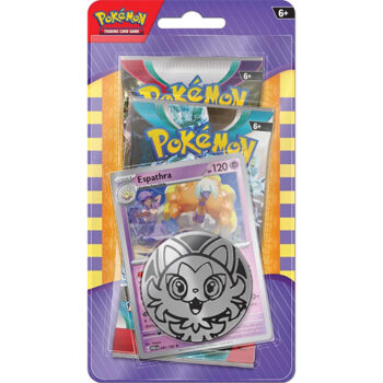 Pokémon 2-Pack Blister met Espathra promo – inclusief 2 booster packs en foil kaart.
