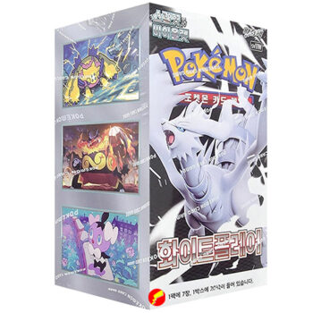 Koreaanse Pokémon White Flare Booster Box met 20 booster packs uit Scarlet & Violet: White Flare – ideaal voor verzamelaars en spelers.
