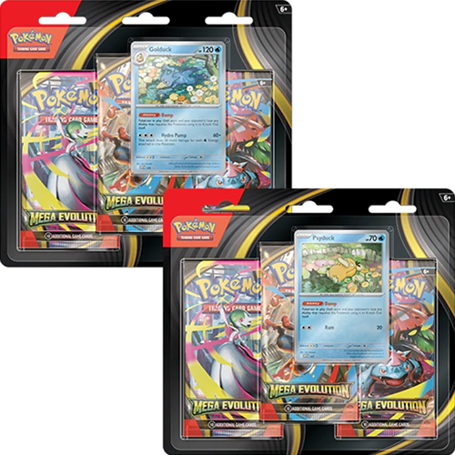 Pokémon Mega Evolution 3-Pack Blister Set – 2 varianten met promo kaart en 3 booster packs