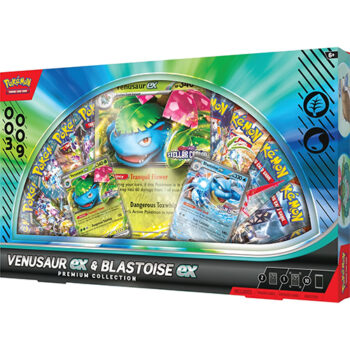 Pokémon Venusaur ex & Blastoise ex Premium Collection – deluxe verzamelbox met promo kaarten, jumbo kaarten en booster packs