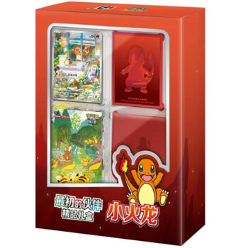 Pokémon 151 First Partner Premium Gift Box – Charmander – Simplified Chinese met Full Art Card, sleeves, deck box en Jumbo BoosterBox.