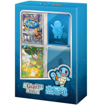 Pokémon 151 First Partner Premium Gift Box – Squirtle – Simplified Chinese met Full Art Card, sleeves, deck box en Jumbo BoosterBox.