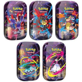 Pokémon Mega Evolution / Heroes Mini Tin – 1 willekeurige tin met unieke Pokémon-illustratie.