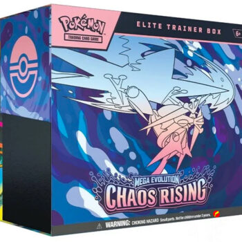 Pokémon Chaos Rising Elite Trainer Box met accessoires en booster packs, release 22 mei 2026.