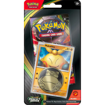 Pokémon Perfect Order checklane blister met booster pack en promo kaart.