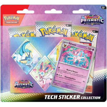 Pokémon Prismatic Evolution 3 Pack Blister met booster packs en promo kaart